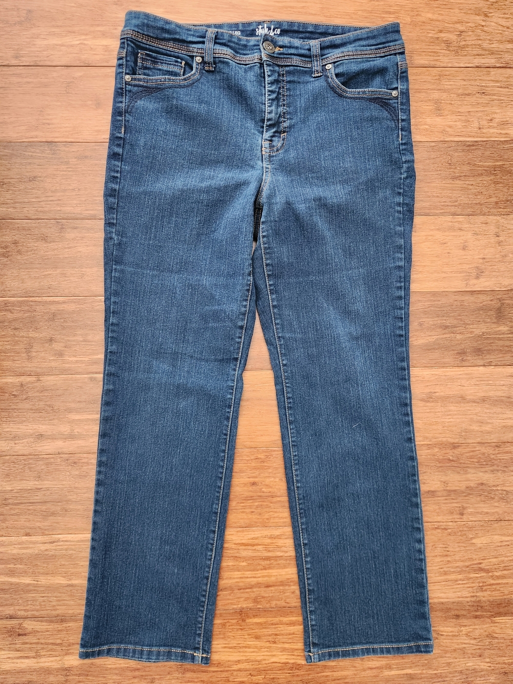 Style & Co. Women's Straight Leg Jeans Pants Denim, 12P 12 Petite